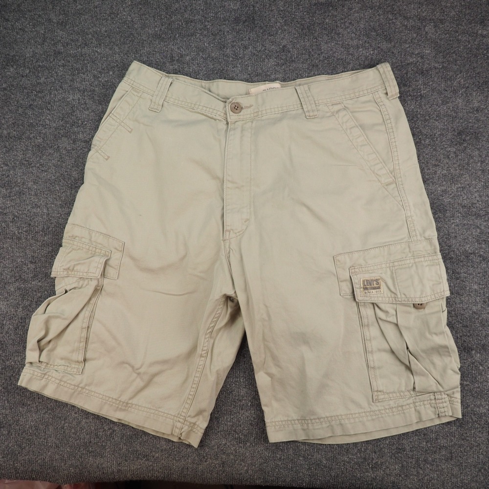 Levi's Cargo Shorts Mens W36 Loose Fit Tan Solid Utility Gorpcore Outdoor Hiking